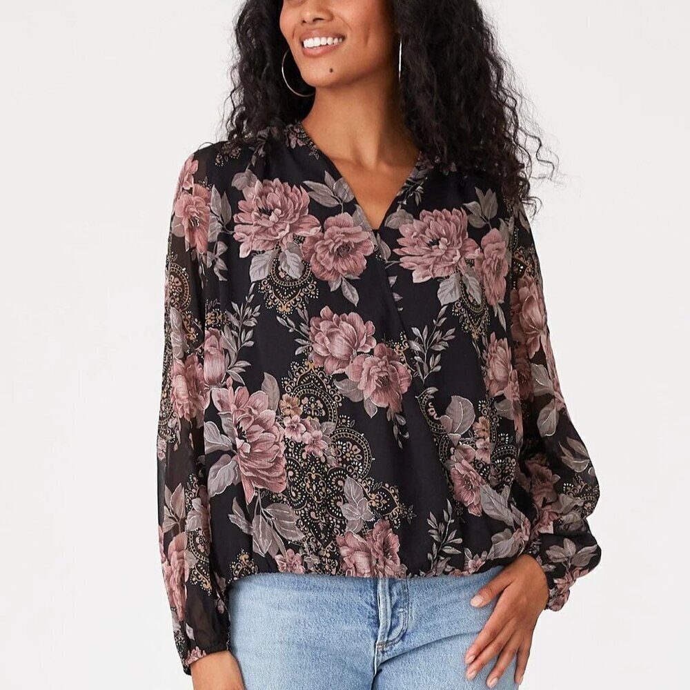 New Lovestitch Daphne Surplice Blouse Sz Small